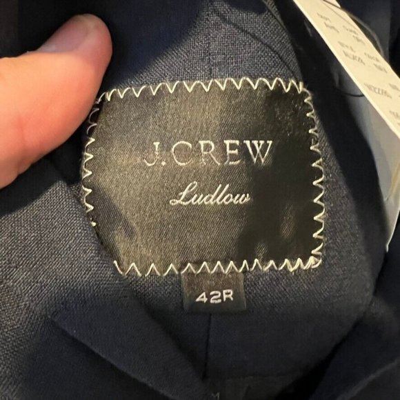 J.Crew $248 Ludlow Slim Fit Unstructured Suit Jacket Cotton Linen 42R AU428 - Picture 11 of 11